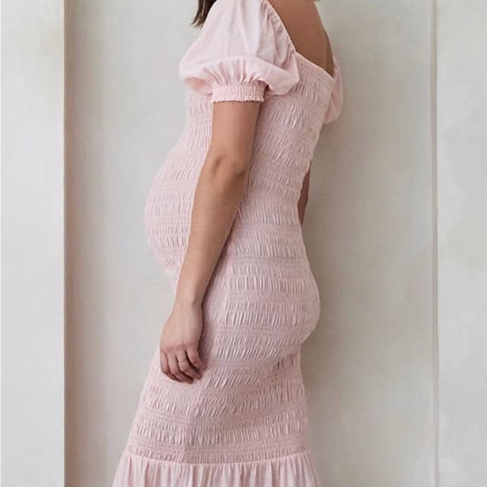 Puff Sleeve Baby Shower Dress